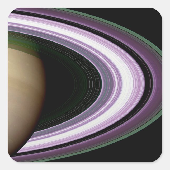 Adesivo Quadrado Anéis de Saturno (Frente)
