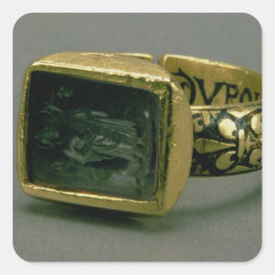 Adesivo Quadrado Anel de Signet do rei Louis IX de France (St