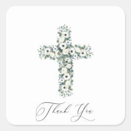 Adesivo Quadrado Anemone Eucalyptus atravessa religião Obrigado