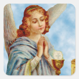 Adesivo Quadrado Angel Ponders Primeira Comunhão