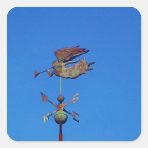 Adesivo Quadrado Angel Weather Vane Bright Blue Sky