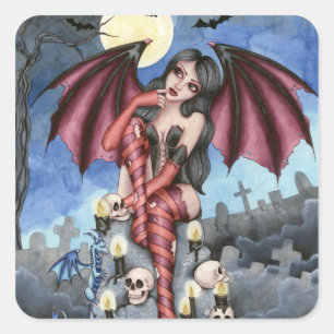 Adesivo Quadrado Angelique - Vampire Fairy Sticker