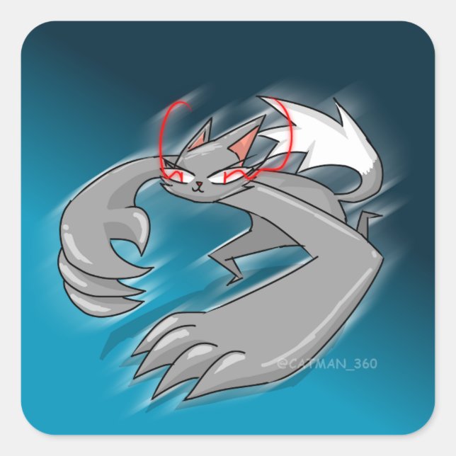 ADESIVO QUADRADO ANGER CAT (Frente)