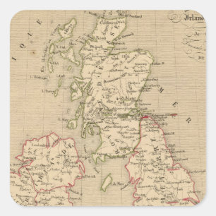 Adesivo Quadrado Angleterre, Irelande & Ecosse 1281 um 1400