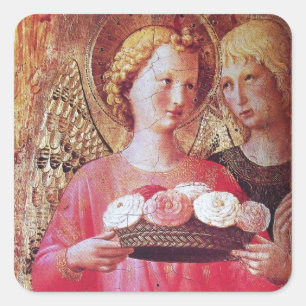 ADESIVO QUADRADO ÂNGULO COM ROSAS