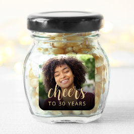 Adesivo Quadrado Animadores de Fotos do aniversário de 30 anos