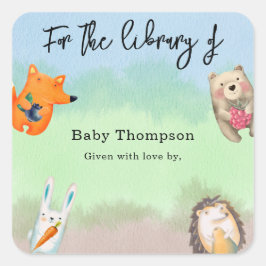 Adesivo Quadrado Animais florestais - para a biblioteca de