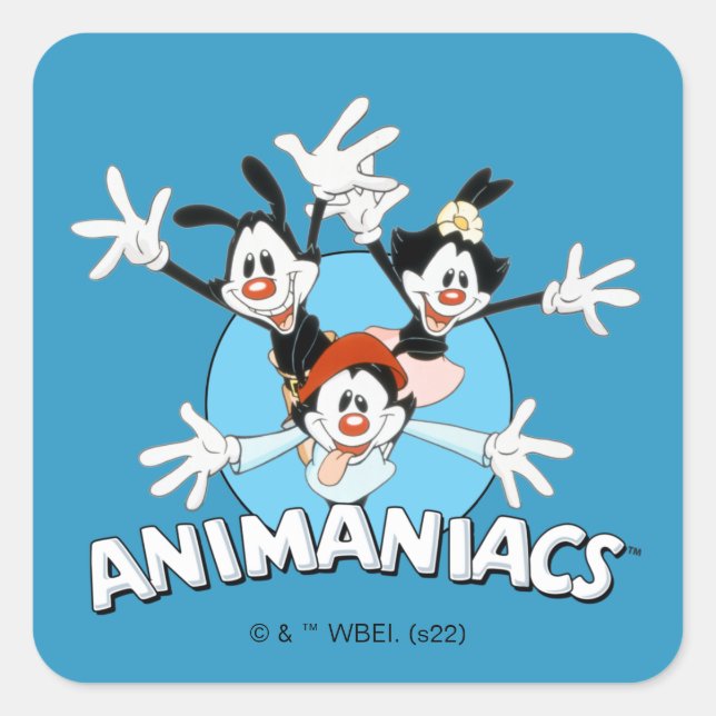 Adesivo Quadrado Animaniacs | Warner Siblings Wide Arms Graphic (Frente)