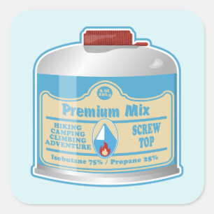 Adesivo Quadrado Anistia do combustível do fogão de acampamento, pr