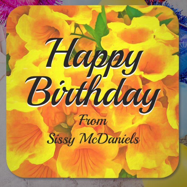 Adesivo Quadrado Aniversário da Copa Oro (Criador carregado)