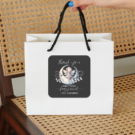 Adesivo Quadrado Aniversário da Primeira Rapariga da Fada Mágica