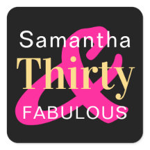 Aniversário de 30 anos Personalizado Trinta Fabulo