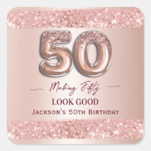 Aniversário de 50 anos Fazendo 50 parecer bem Rosa
