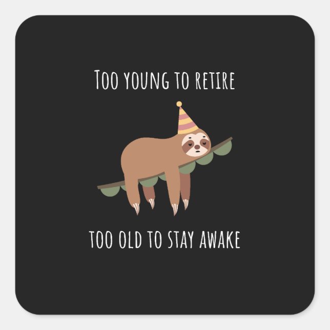 Adesivo Quadrado Aniversário Divertido (Frente)