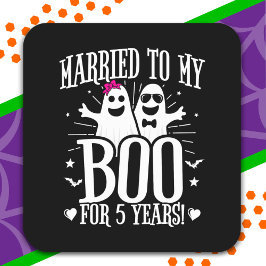 Adesivo Quadrado Aniversário do Casamento de Outubro 5