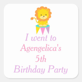 Adesivo Quadrado Aniversário do Grande Circo Carnaval 'Eu fui para'