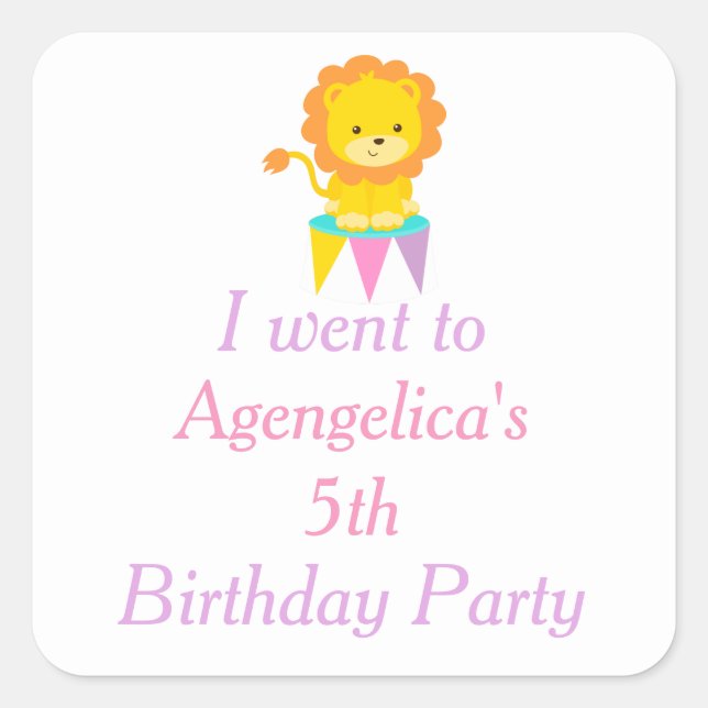 Adesivo Quadrado Aniversário do Grande Circo Carnaval 'Eu fui para' (Frente)