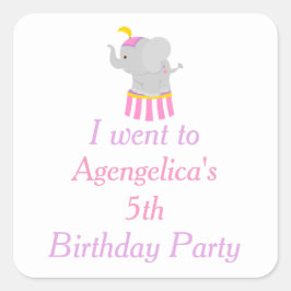 Adesivo Quadrado Aniversário do Grande Circo Carnaval 'Eu fui para'