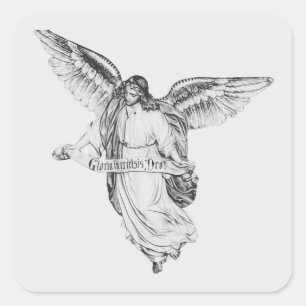Adesivo Quadrado Anjo de Natal