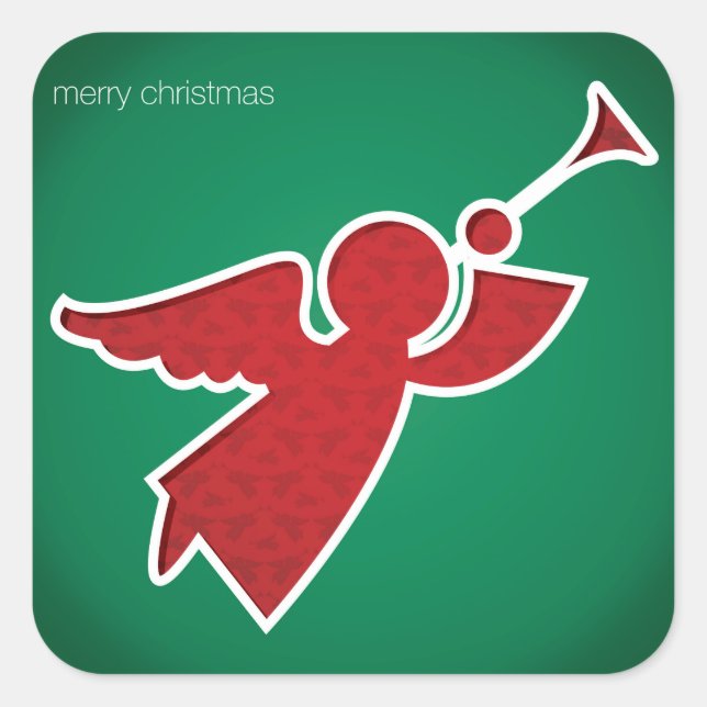 Adesivo Quadrado Anjo moderno cortado (Frente)