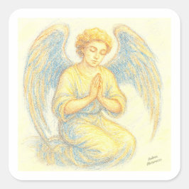 Adesivo Quadrado Anjo na oração