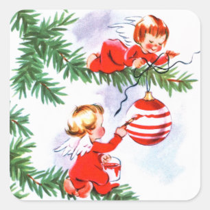 Adesivo Quadrado Anjos diligentes