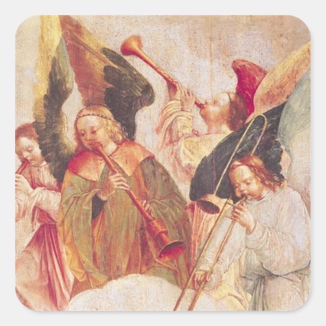 Adesivo Quadrado Anjos Musicais (Frente)