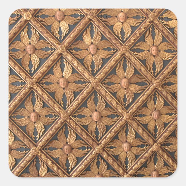 Adesivo Quadrado Anjos. Seis Seraphim Winged. Galeria de Accademia  (Frente)