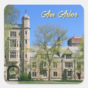 Adesivo Quadrado Ann Arbor Michigan Sticker - Square Quad