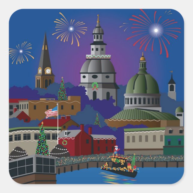 Adesivo Quadrado Annapolis Holiday (Frente)