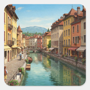 Adesivo Quadrado Annecy France