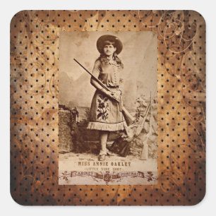 Adesivo Quadrado Annie Oakley Sepia