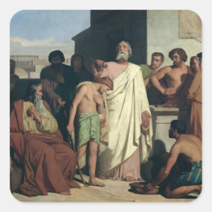 Adesivo Quadrado Annointing of David by Saul, 1842