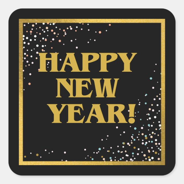 Adesivo Quadrado Ano Novo (Frente)