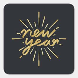 Adesivo Quadrado Ano Novo