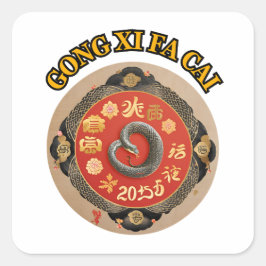 ADESIVO QUADRADO ANO NOVO CHINÊS