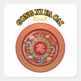 ADESIVO QUADRADO ANO NOVO CHINÊS