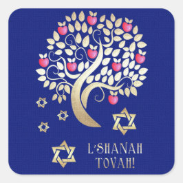 Adesivo Quadrado Ano Novo Judaico | Rosh Hashanah Gift