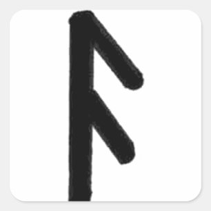 Adesivo Quadrado ansuz rune