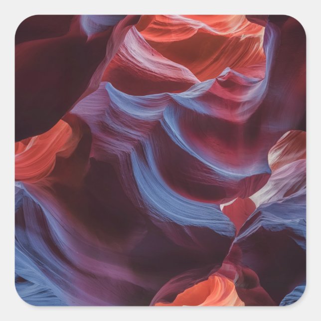 Adesivo Quadrado Antelope Canyon, Beleza Sudoeste (Frente)