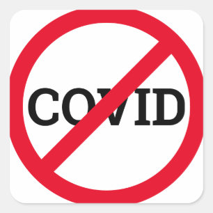 Adesivo Quadrado Anti COVID