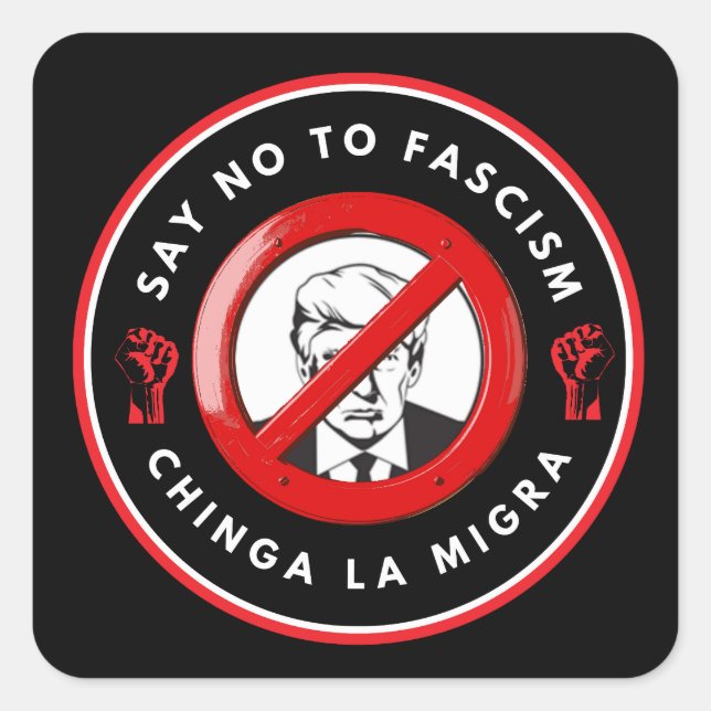 Adesivo Quadrado Anti-Facism Denim Jacket (Frente)