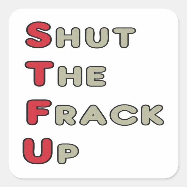 Adesivo Quadrado Anti-Fracking (Frente)