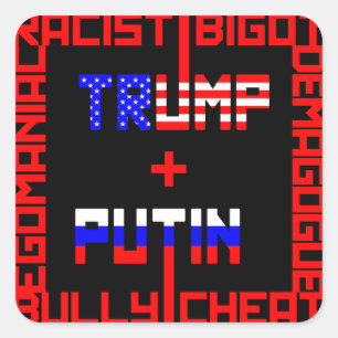 Adesivo Quadrado Anti Trump+Putin