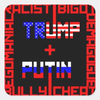 Adesivo Quadrado Anti Trump+Putin