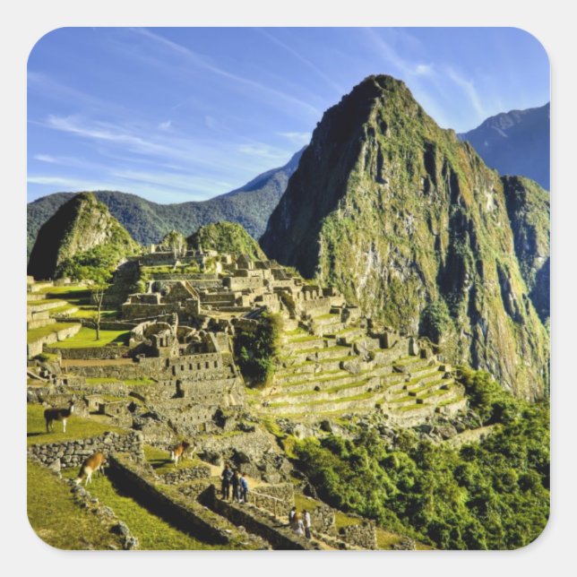 Adesivo Quadrado Antiga Machu Picchu, último refúgio da (Frente)