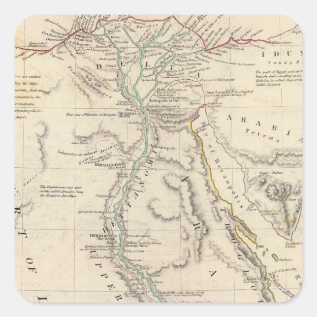 Adesivo Quadrado Antigo Egito (Frente)