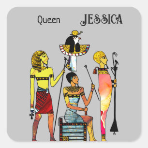 Adesivo Quadrado Antigo Egito Faraó Lavish Ormamentation