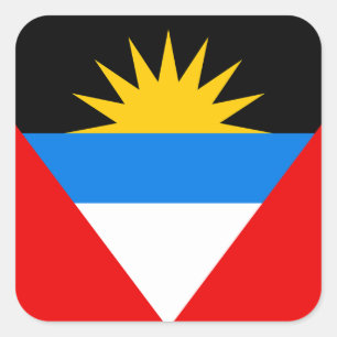 Adesivo Quadrado Antígua e Barbuda 