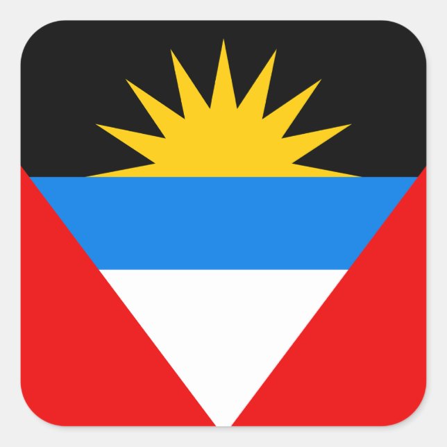 Adesivo Quadrado Antígua e Barbuda (Frente)